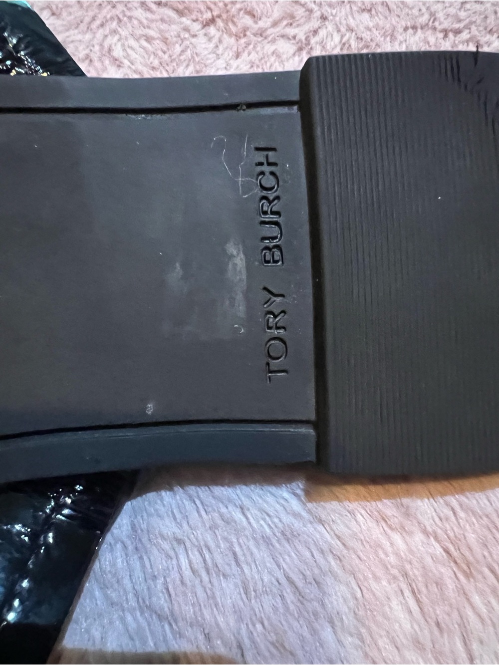 Tory Burch Black Patent Miller Thong Sandals - Picture 9 of 12